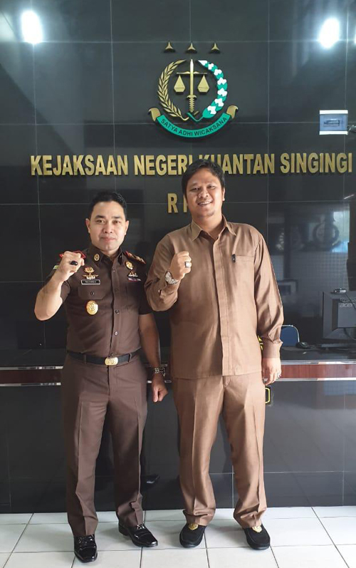 Silaturahmi dengan Kajari, Andi Putra Ucapkan Selamat Bertugas di Kuansing